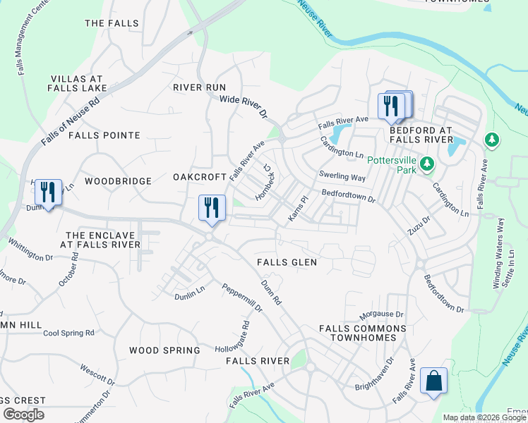 map of restaurants, bars, coffee shops, grocery stores, and more near 2058 Hopeton Avenue in Raleigh