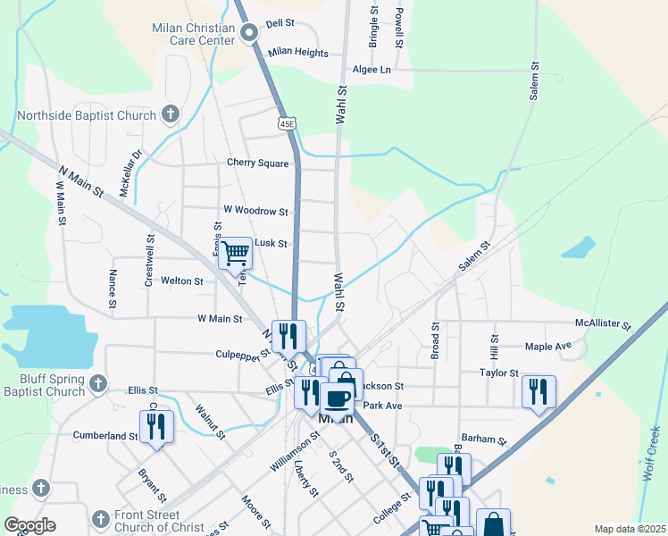 map of restaurants, bars, coffee shops, grocery stores, and more near 306 Wahl Street in Milan