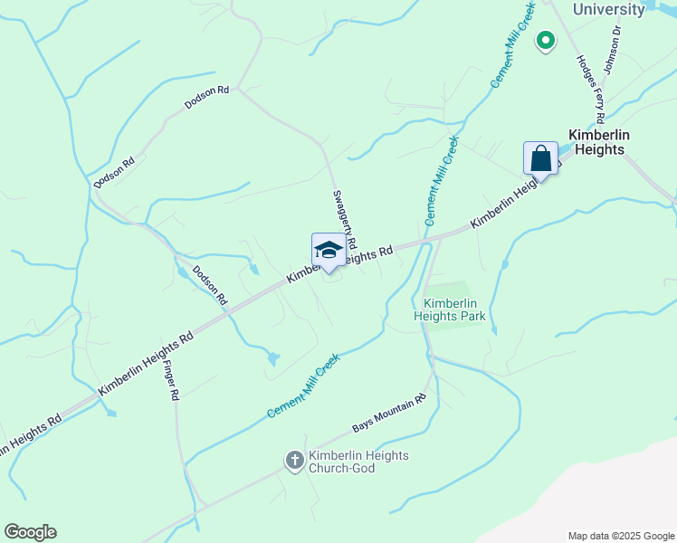 map of restaurants, bars, coffee shops, grocery stores, and more near 1920 Kimberlin Heights Road in Knoxville