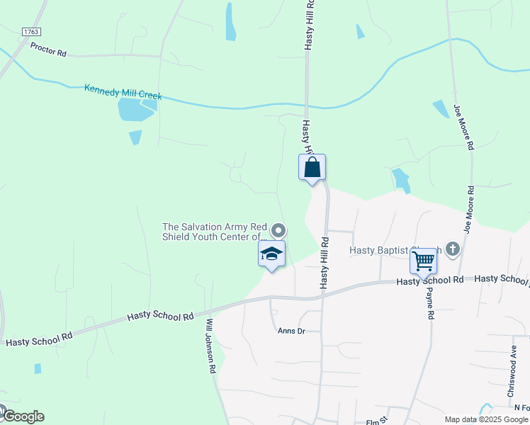 map of restaurants, bars, coffee shops, grocery stores, and more near 375 Etta Lane in Thomasville