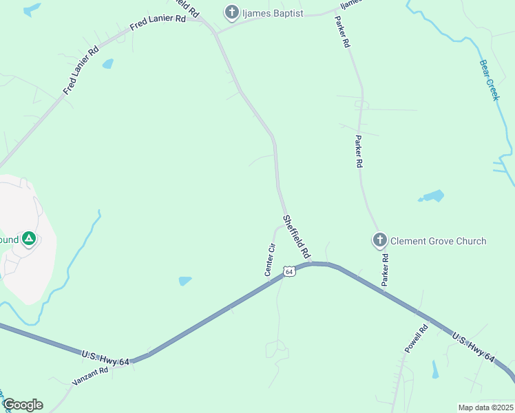 map of restaurants, bars, coffee shops, grocery stores, and more near Sheffield Road in Mocksville