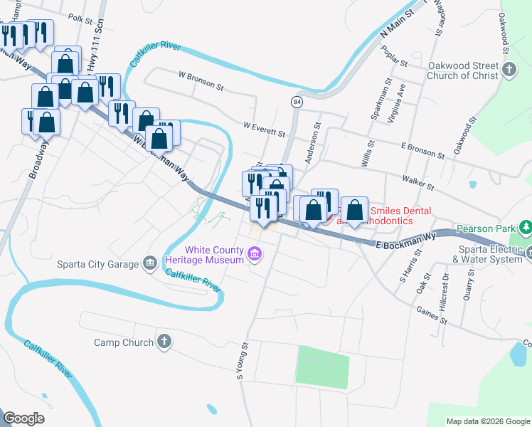 map of restaurants, bars, coffee shops, grocery stores, and more near in Sparta