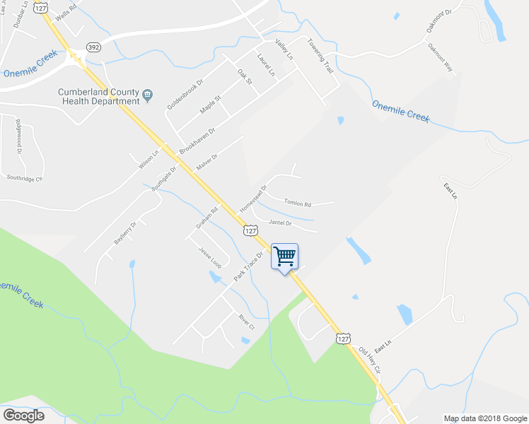 map of restaurants, bars, coffee shops, grocery stores, and more near 102 Jantel Drive in Crossville
