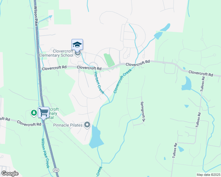 map of restaurants, bars, coffee shops, grocery stores, and more near 9092 Chardonnay Trace in Franklin