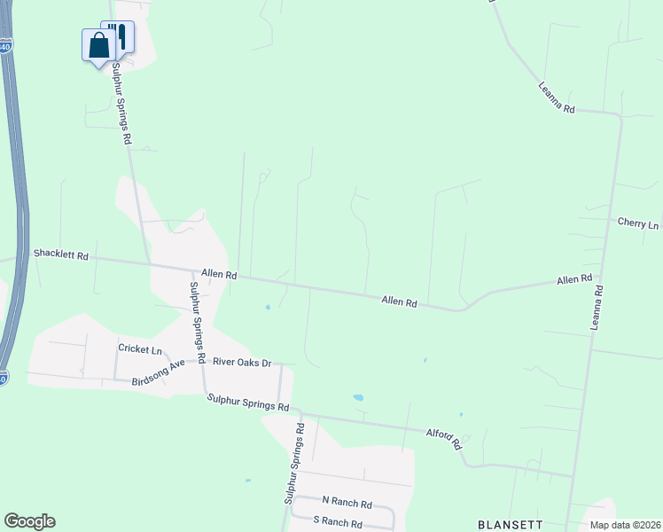 map of restaurants, bars, coffee shops, grocery stores, and more near 1036 Allen Road in Murfreesboro