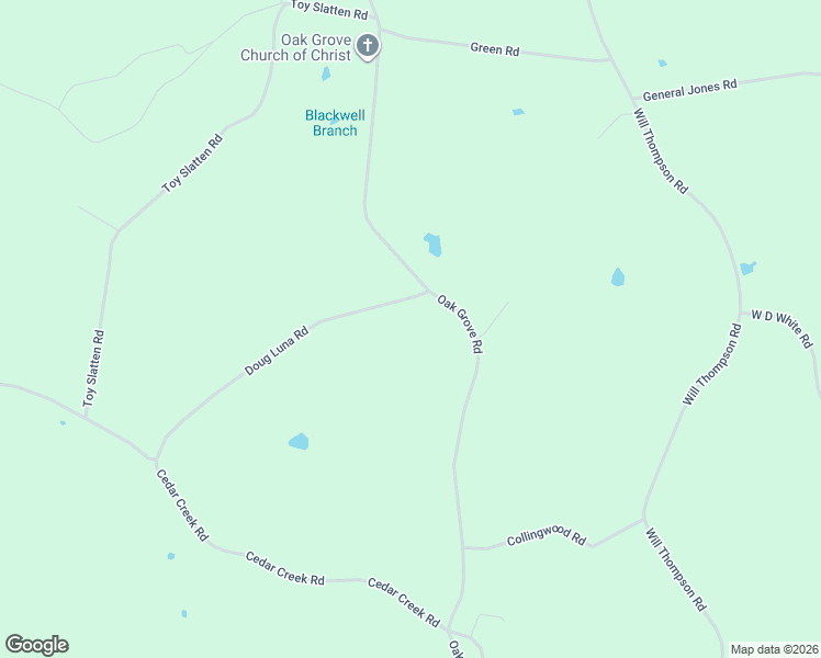 map of restaurants, bars, coffee shops, grocery stores, and more near 2346 Oak Grove Road in Walling