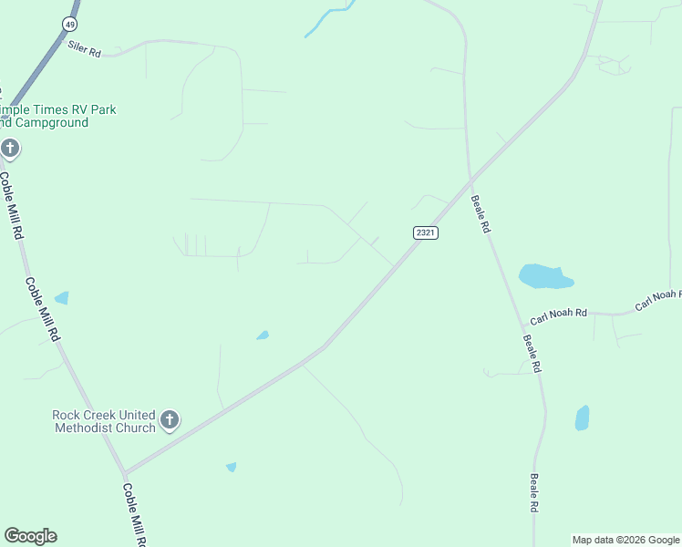 map of restaurants, bars, coffee shops, grocery stores, and more near 2441 Bent Oak Drive in Snow Camp