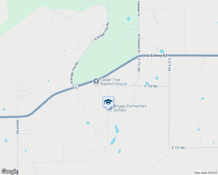 map of restaurants, bars, coffee shops, grocery stores, and more near 17210 South 569 Road in Tahlequah