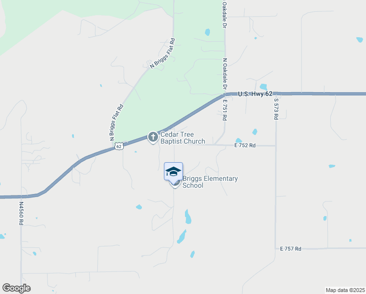 map of restaurants, bars, coffee shops, grocery stores, and more near 17210 South 569 Road in Tahlequah