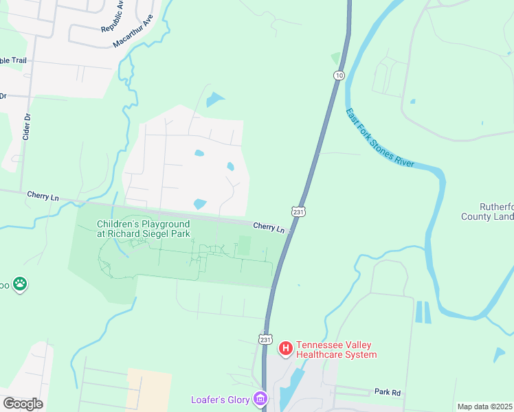 map of restaurants, bars, coffee shops, grocery stores, and more near 4036 Rowland Way in Murfreesboro