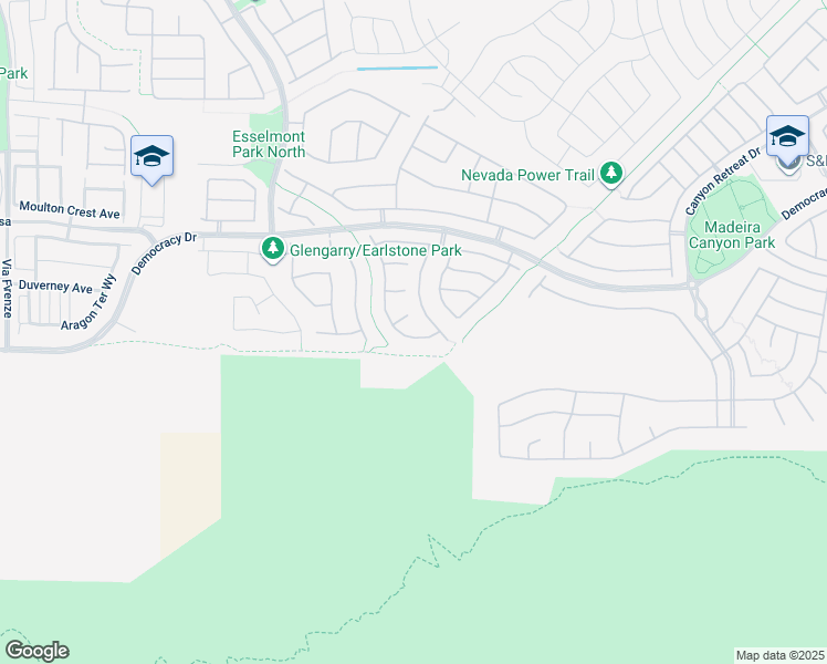 map of restaurants, bars, coffee shops, grocery stores, and more near 2802 Auchmull Street in Henderson