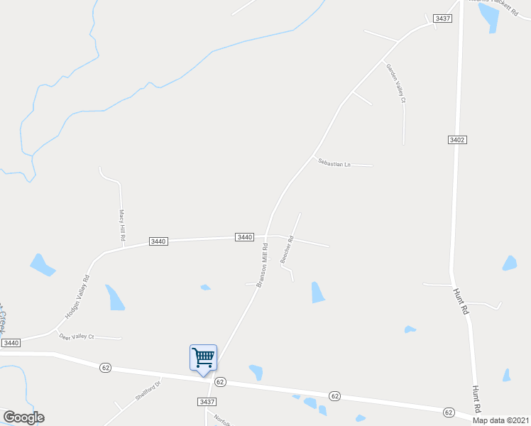 map of restaurants, bars, coffee shops, grocery stores, and more near 6822 Branson Mill Road in Pleasant Garden