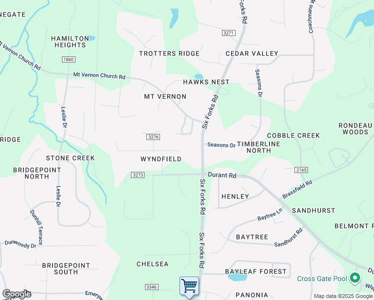 map of restaurants, bars, coffee shops, grocery stores, and more near 14100 Allison Drive in Raleigh