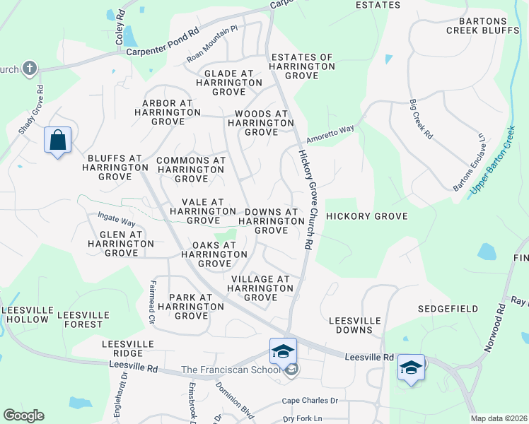 map of restaurants, bars, coffee shops, grocery stores, and more near 5400 Calverton Drive in Raleigh