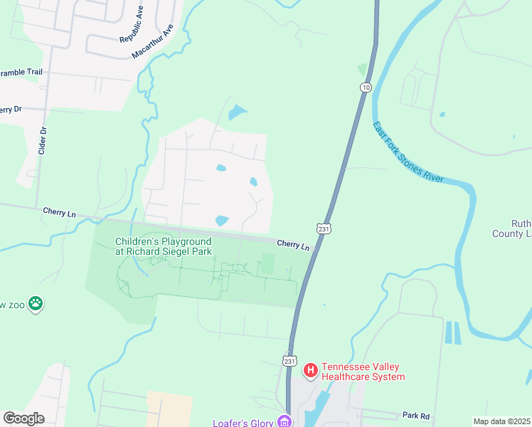 map of restaurants, bars, coffee shops, grocery stores, and more near 4036 Rowland Way in Murfreesboro