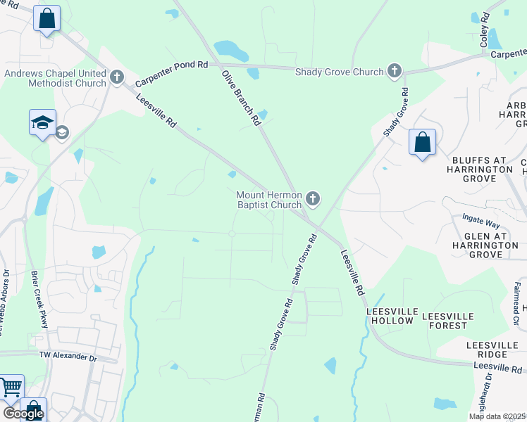 map of restaurants, bars, coffee shops, grocery stores, and more near 101 Beaconsfield Court in Durham