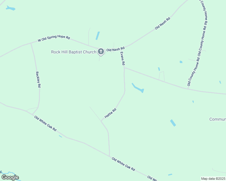 map of restaurants, bars, coffee shops, grocery stores, and more near Hattie Road in Nash County