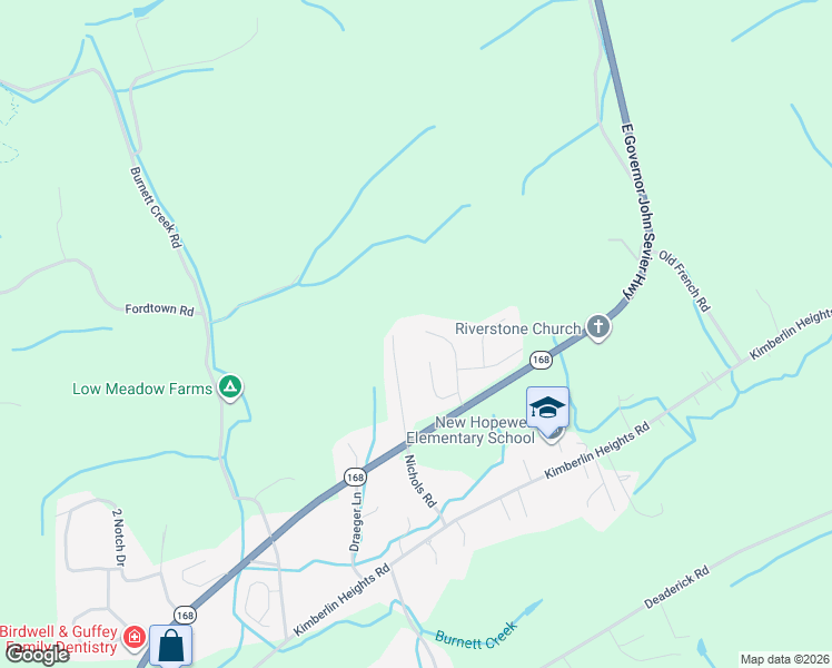 map of restaurants, bars, coffee shops, grocery stores, and more near 7206 Nichols Road in Knoxville