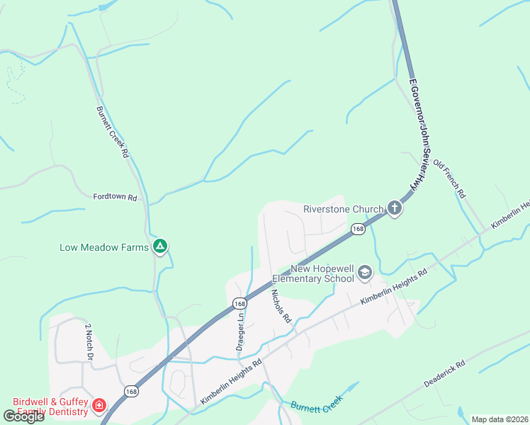 map of restaurants, bars, coffee shops, grocery stores, and more near 7206 Nichols Road in Knoxville
