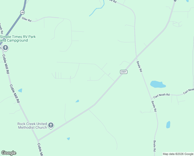 map of restaurants, bars, coffee shops, grocery stores, and more near 2441 Bent Oak Drive in Snow Camp