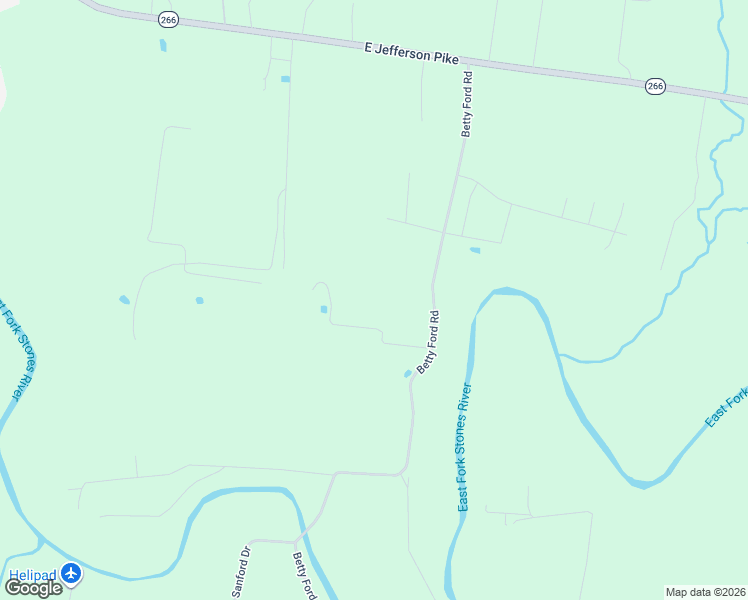 map of restaurants, bars, coffee shops, grocery stores, and more near 4197 Betty Ford Road in Murfreesboro