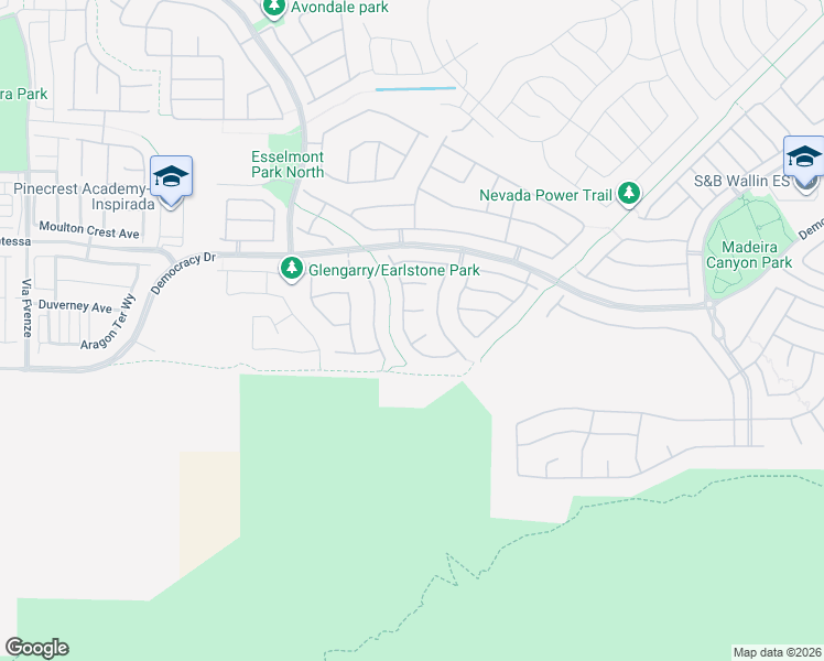 map of restaurants, bars, coffee shops, grocery stores, and more near 2766 Auchmull Street in Henderson