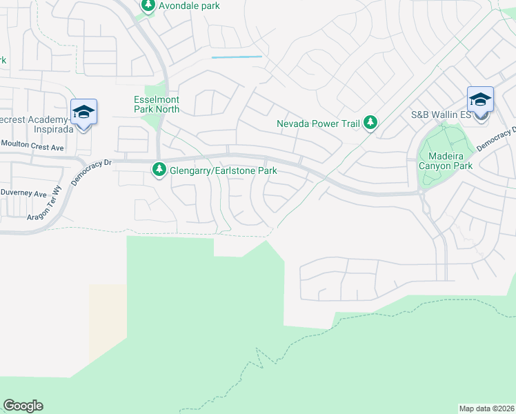 map of restaurants, bars, coffee shops, grocery stores, and more near 2764 Craigmillar Street in Henderson
