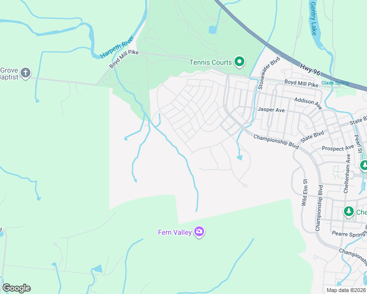 map of restaurants, bars, coffee shops, grocery stores, and more near 200 Cavanaugh Lane in Franklin