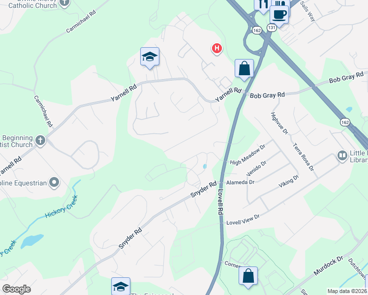 map of restaurants, bars, coffee shops, grocery stores, and more near 10852 Napier Way in Knoxville