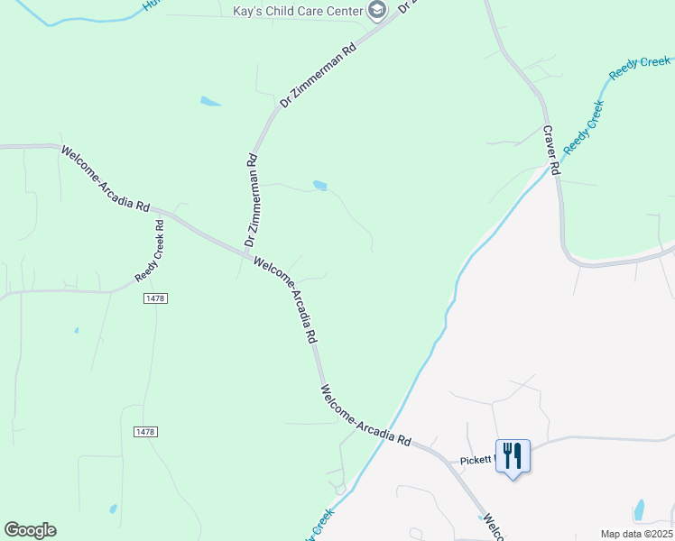 map of restaurants, bars, coffee shops, grocery stores, and more near 2224 Welcome-Arcadia Road in Lexington
