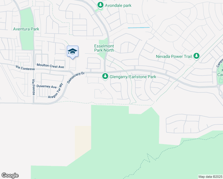 map of restaurants, bars, coffee shops, grocery stores, and more near 2789 Mingary Avenue in Henderson