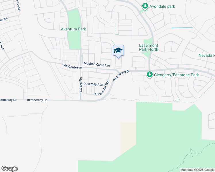 map of restaurants, bars, coffee shops, grocery stores, and more near 2832 Aragon Terrace Way in Henderson