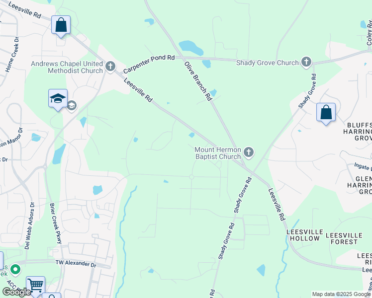 map of restaurants, bars, coffee shops, grocery stores, and more near 2004 Maplemere Court in Durham