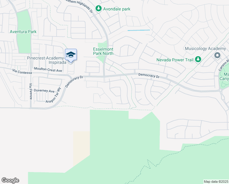 map of restaurants, bars, coffee shops, grocery stores, and more near 2738 Kingclaven Drive in Henderson