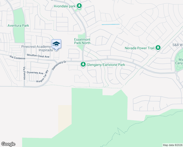 map of restaurants, bars, coffee shops, grocery stores, and more near 2789 Mingary Avenue in Henderson