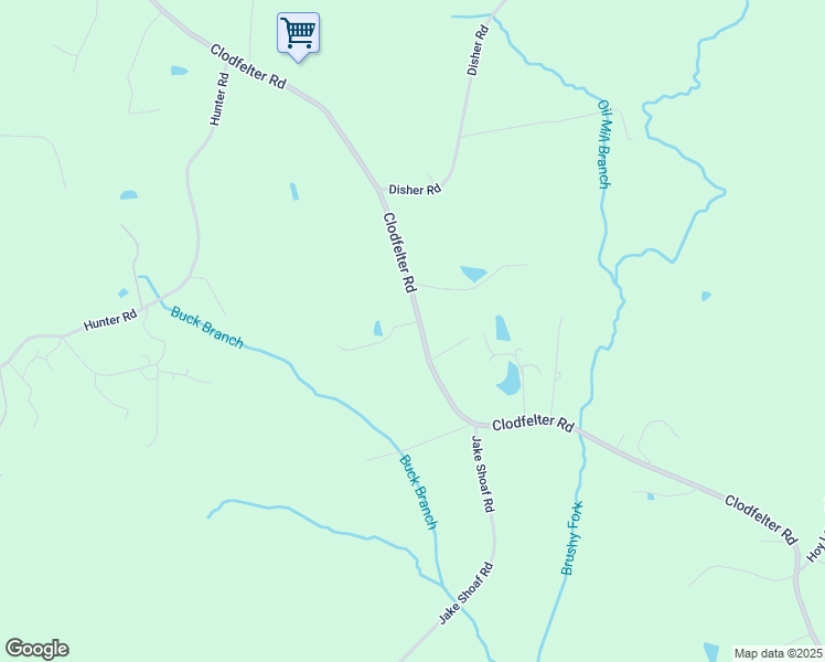 map of restaurants, bars, coffee shops, grocery stores, and more near 2673 Clodfelter Road in Winston-Salem