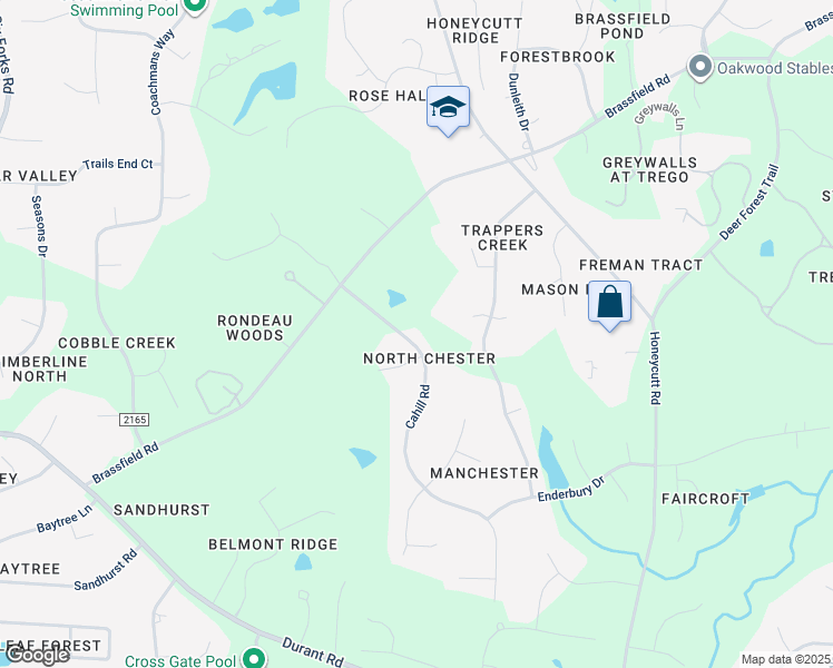 map of restaurants, bars, coffee shops, grocery stores, and more near 10912 Cahill Road in Raleigh