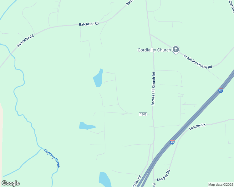 map of restaurants, bars, coffee shops, grocery stores, and more near Bone Pond Road in Nash County