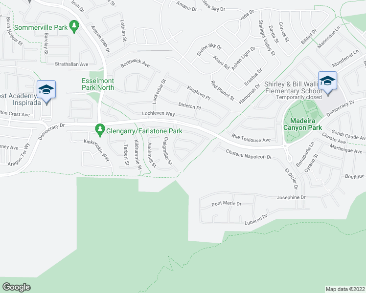 map of restaurants, bars, coffee shops, grocery stores, and more near 2684 Niddrie Avenue in Henderson