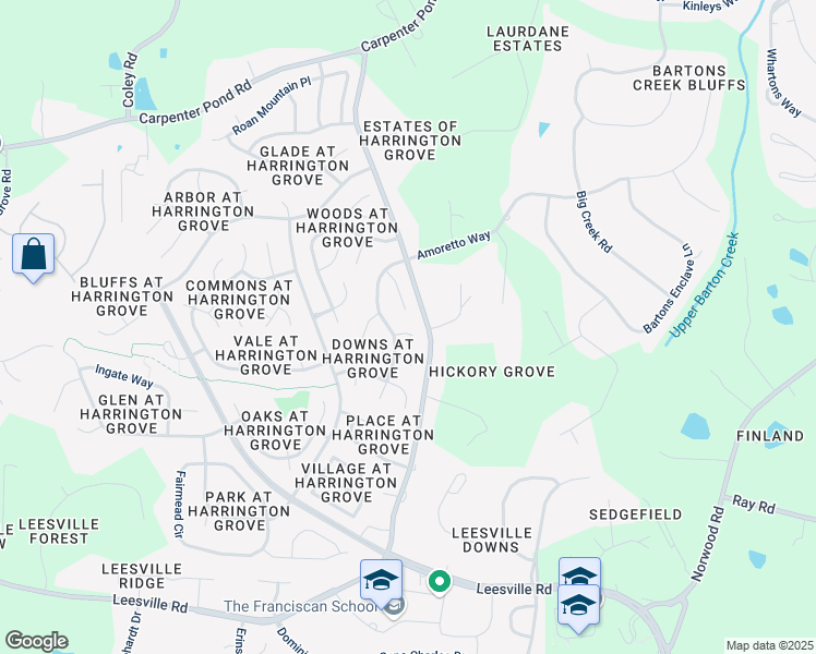 map of restaurants, bars, coffee shops, grocery stores, and more near 5212 Lovell Court in Raleigh