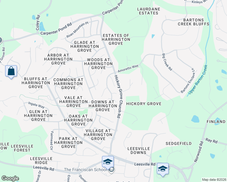 map of restaurants, bars, coffee shops, grocery stores, and more near 5216 Lovell Court in Raleigh