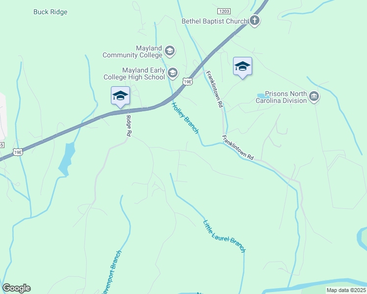 map of restaurants, bars, coffee shops, grocery stores, and more near 173 Pine Run Ridge in Spruce Pine