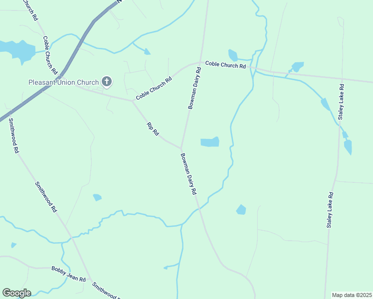 map of restaurants, bars, coffee shops, grocery stores, and more near 6824 Rip Road in Liberty