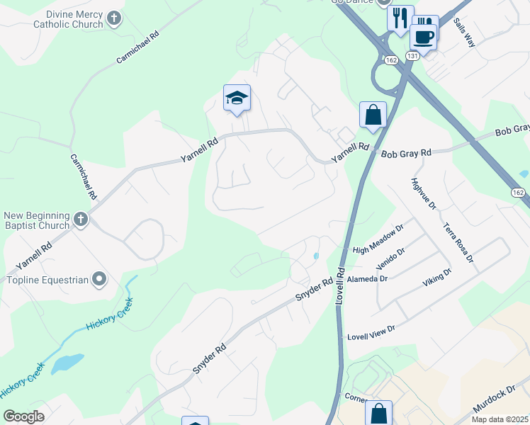 map of restaurants, bars, coffee shops, grocery stores, and more near 1403 Armiger Lane in Knoxville