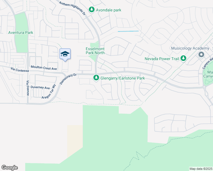 map of restaurants, bars, coffee shops, grocery stores, and more near 2789 Mingary Avenue in Henderson