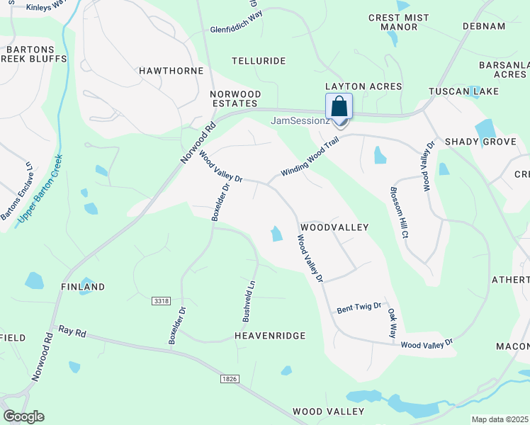 map of restaurants, bars, coffee shops, grocery stores, and more near 10404 Markwood Court in Raleigh