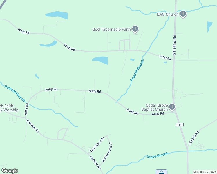 map of restaurants, bars, coffee shops, grocery stores, and more near Saint John Street in Rocky Mount