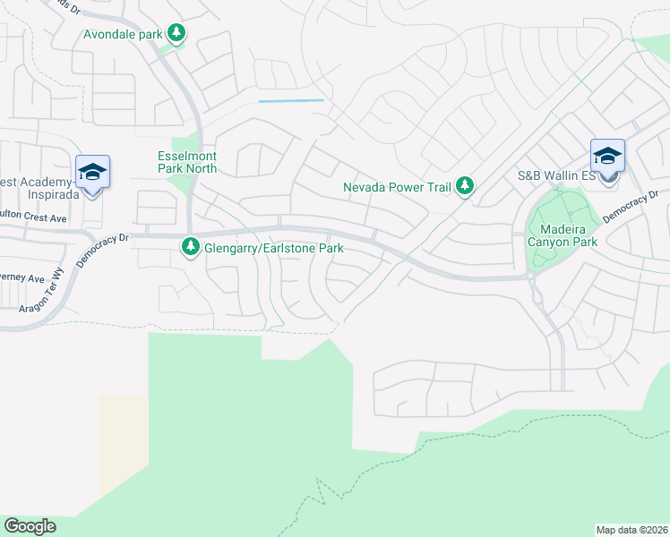 map of restaurants, bars, coffee shops, grocery stores, and more near 2697 Strichen Avenue in Henderson