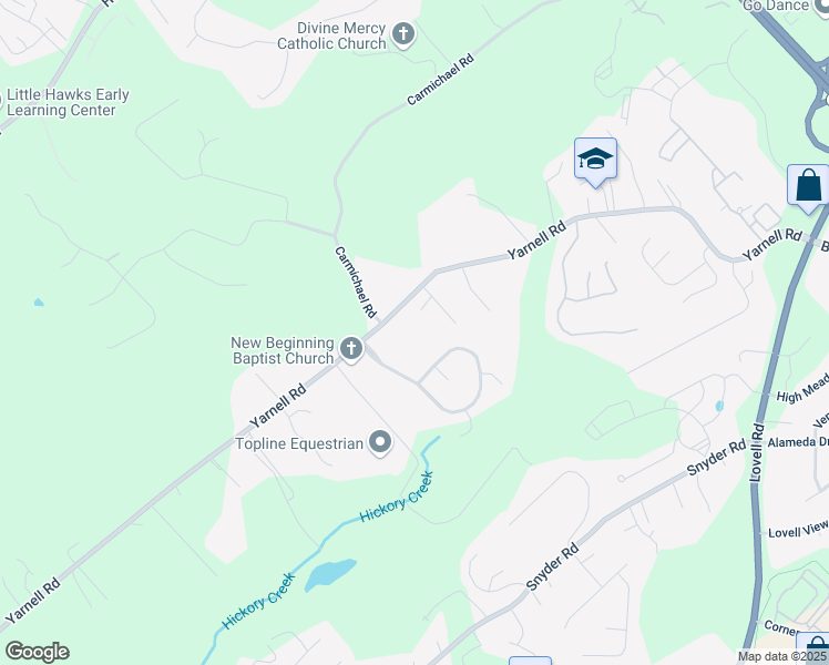 map of restaurants, bars, coffee shops, grocery stores, and more near 11148 Yarnell Road in Knoxville