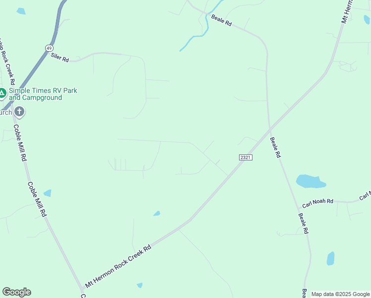 map of restaurants, bars, coffee shops, grocery stores, and more near 2536 Ashewood Drive in Snow Camp